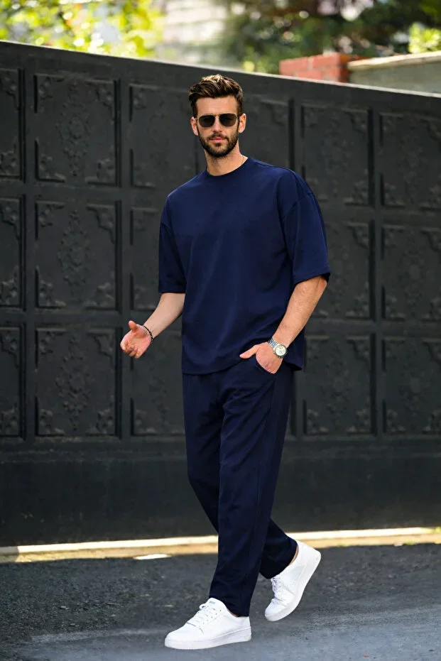 Men's Short Sleeve Jersey Tracksuit Set