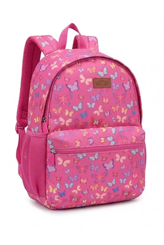 Pink Multi-Compartment Girls' Backpack