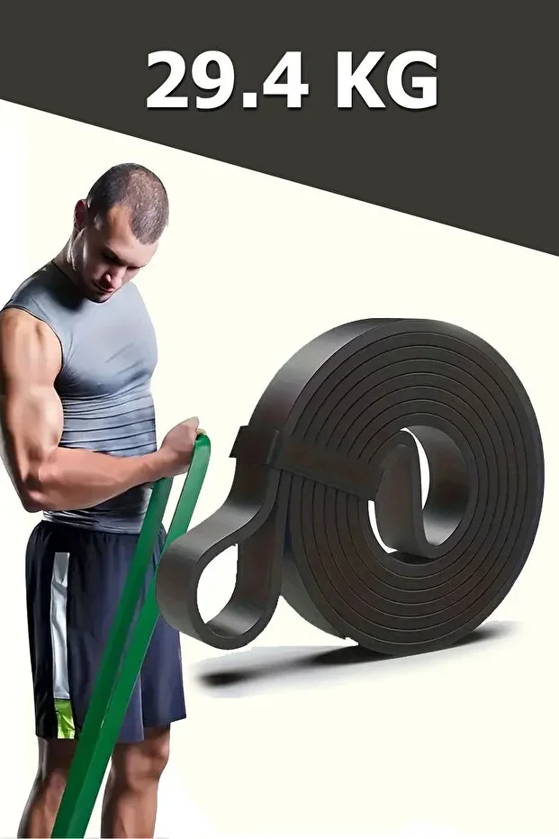 29 Kg Hard Power Band Muscle Developer Power Resistance Band Training Fitness Band Black