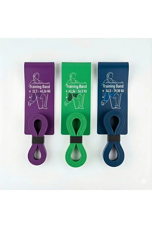 Resistance Band Set 45-54-79 KG 3-Piece | Muscle Building, Fitness, Resistance Band – Exercise Bands
