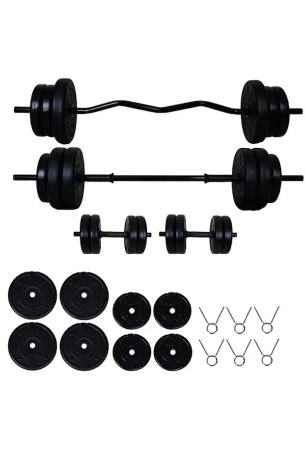 38 Kg Z Bar and Straight Bar Dumbbell Barbell Set