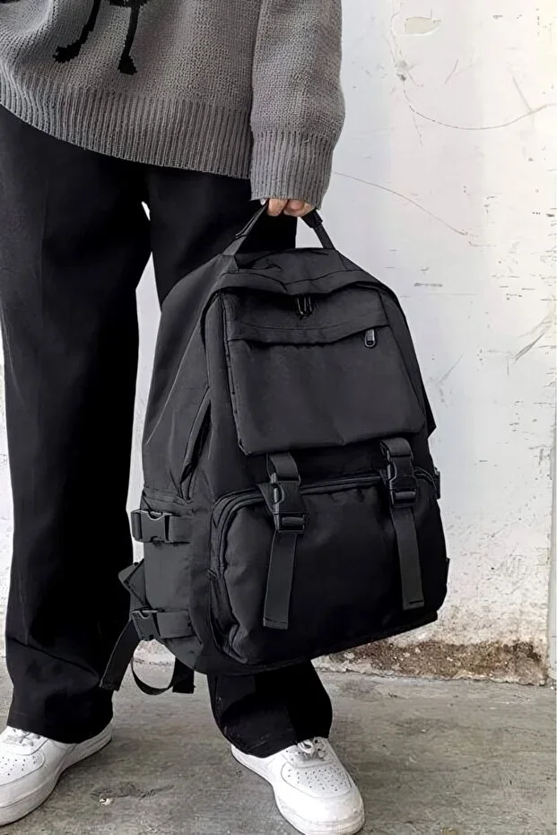 Black Shoulder Backpack