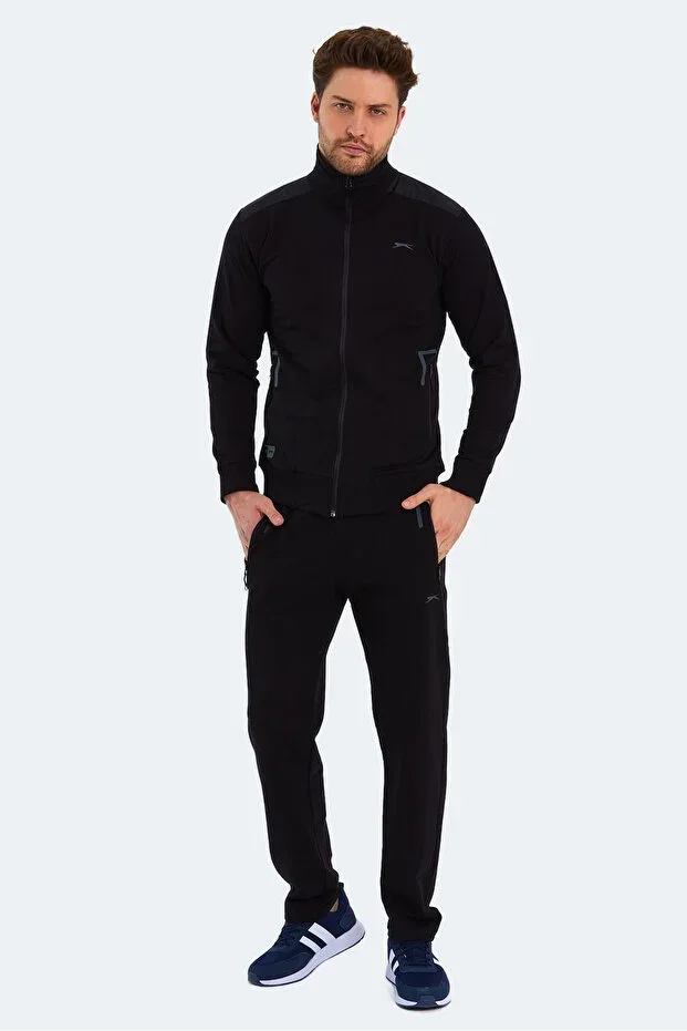 OKRAN IN Men's Black Tracksuit Set