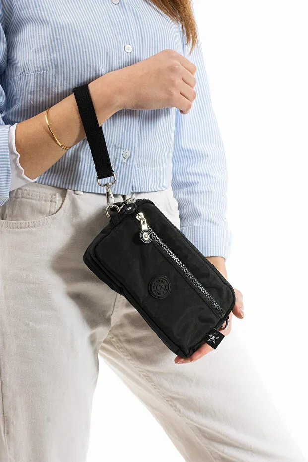 M 231 Mega Bag Crinkle Fabric Unisex Hand Shoulder Bag, Phone Case (horizontal), Clutch