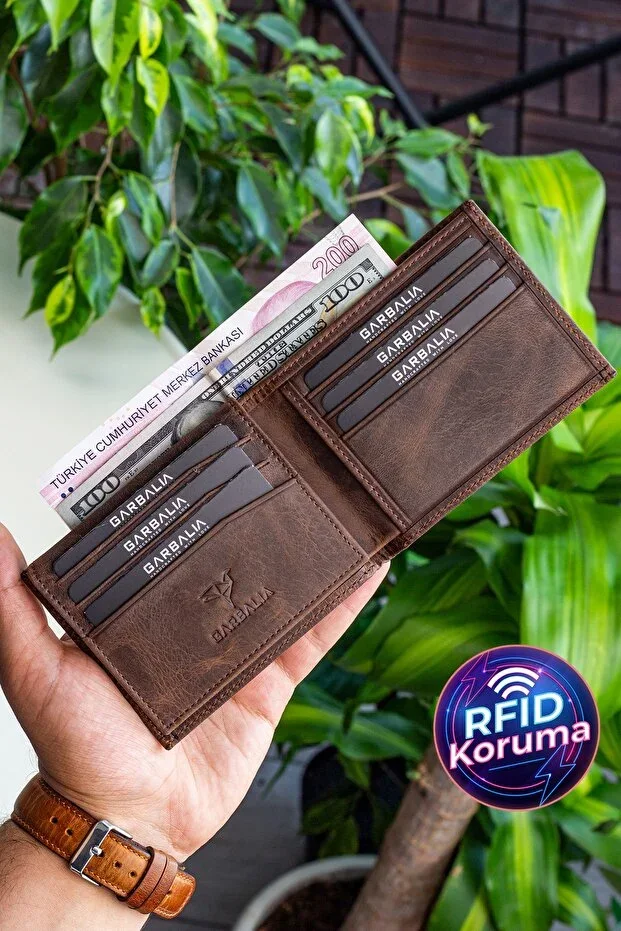 Kevin Genuine Leather Crazy Brown Classic Wallet