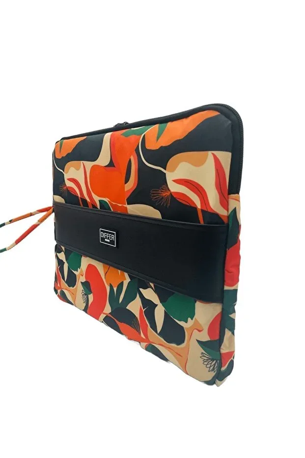13-14'' Inch Orange Leaf Pattern Waterproof Laptop/Macbook/Notebook Case/Bag