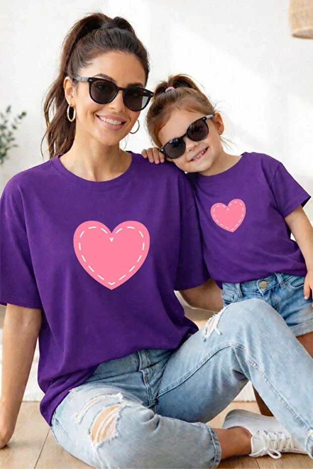 Mother Daughter 100% Cotton T-shirt Mama Mini Mother Daughter SINGLE PRICE