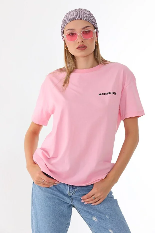 Batı Styling Crew Neck Printed Women's T-Shirt