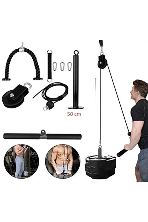 Pulley Fitness Set Triceps Biceps Back Pulling Workstation