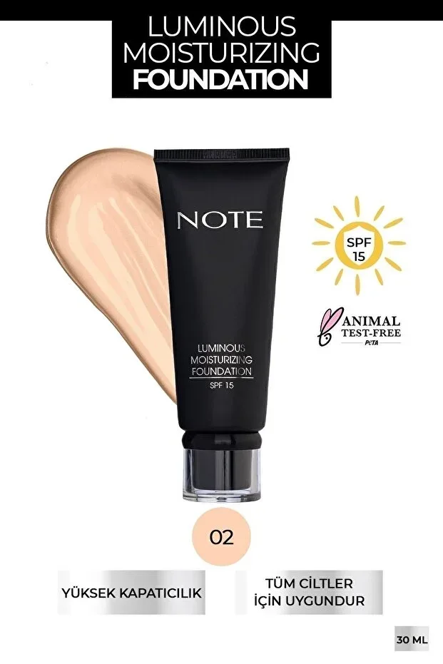 Luminous Moisturizing Spf 15 Moisturizing Effect Bright Finish Foundation - 02 Natural Beige