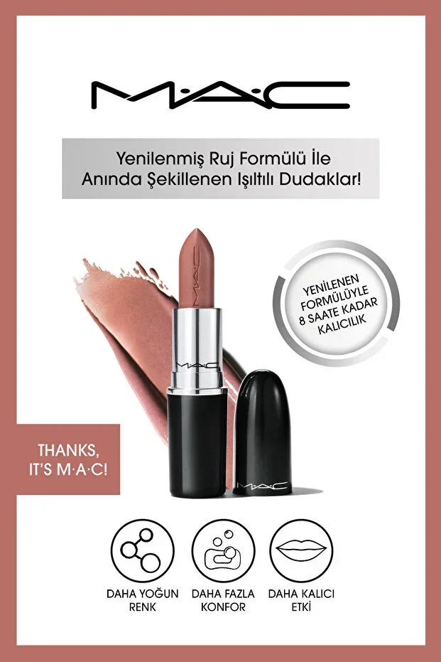 Lustreglass Sheer-Shine Lipstick with Easy Application and Shiny Finish - Thanks It's M·A·C!