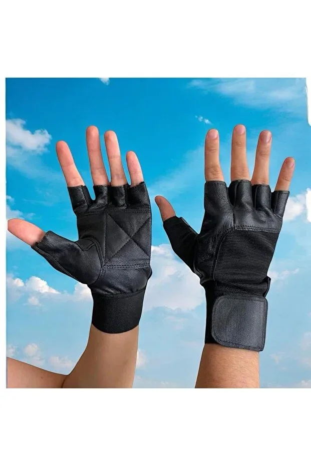 Squat Crossfit Dumbbell Barbell Weight Body Fitness Gloves Wrist Banded Athlete Gloves Size M