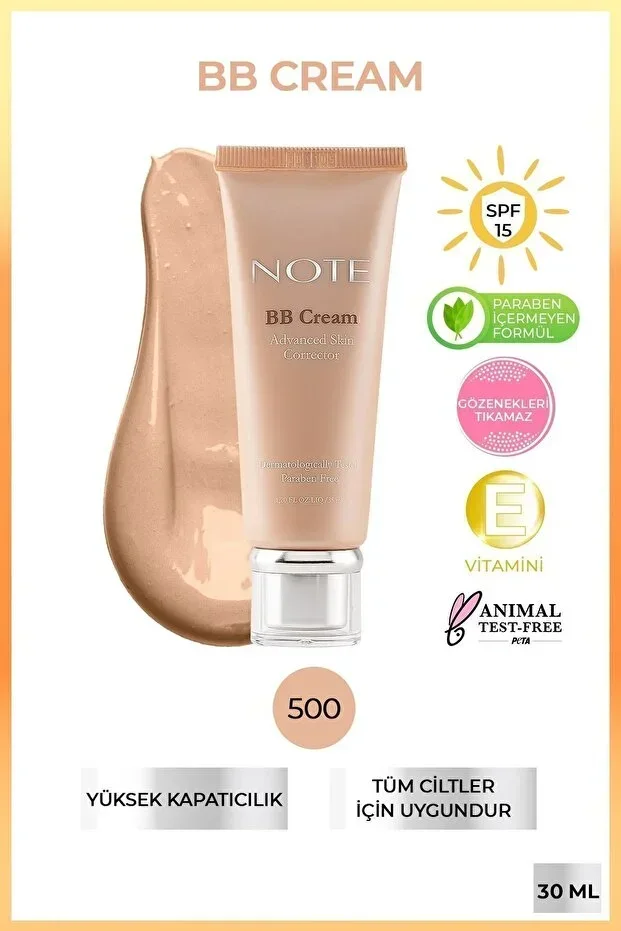 BB Cream SPF 15 Moisturizing Effect Intensive Coverage BB Cream - 500 Medium Light