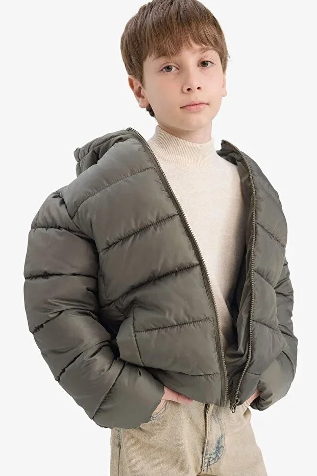Waterproof Hooded Zip-Up Puffer Jacket Boys A1875A824AU