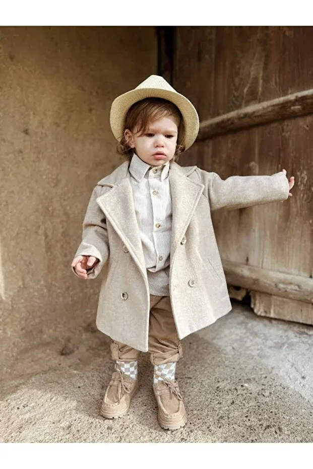Wool Baby Children Coat Milky Coffee