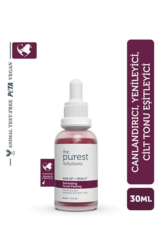 Aha & Bha Revitalizing & Skin Tone Equalizing Red Peeling Skin Serum 30 ml (aha 10% + Bha 2%)