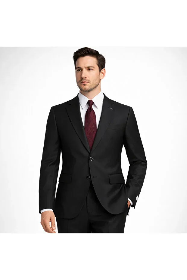 4 Drop Classic Fit Black Suit – Stylish, Comfortable, and Timeless Style