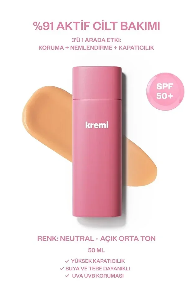 BB Cream SPF50 High Coverage, Moisturizing, Tone Equalizing, Brightening - Neutral(Medium)50ml