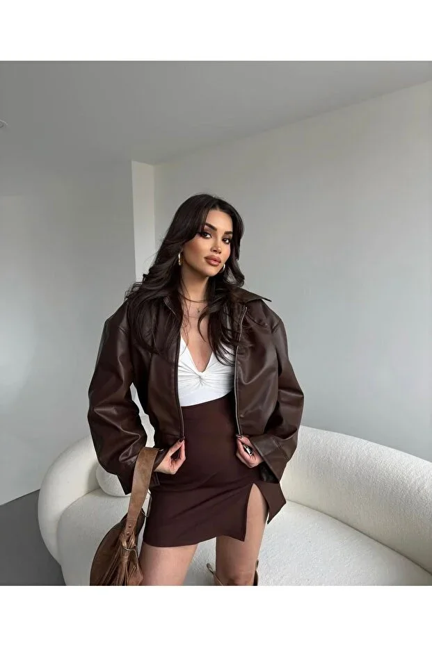 New Season Women's Bomber Leather Jacket