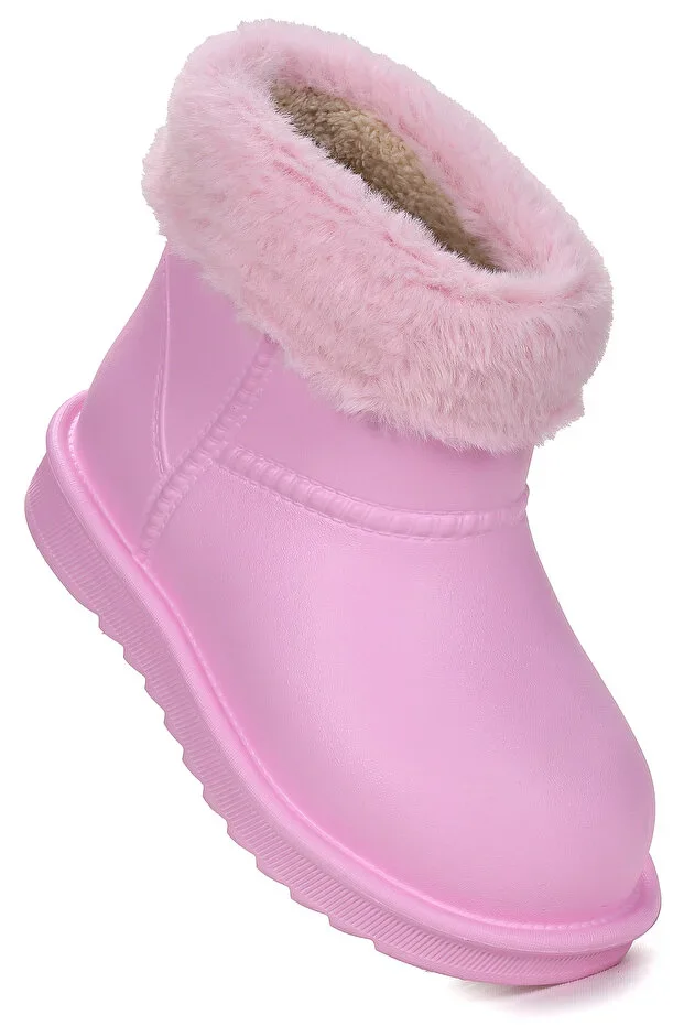 Kiko Kids Waterproof Fur Lined Girl Eva Rain Snow Boots