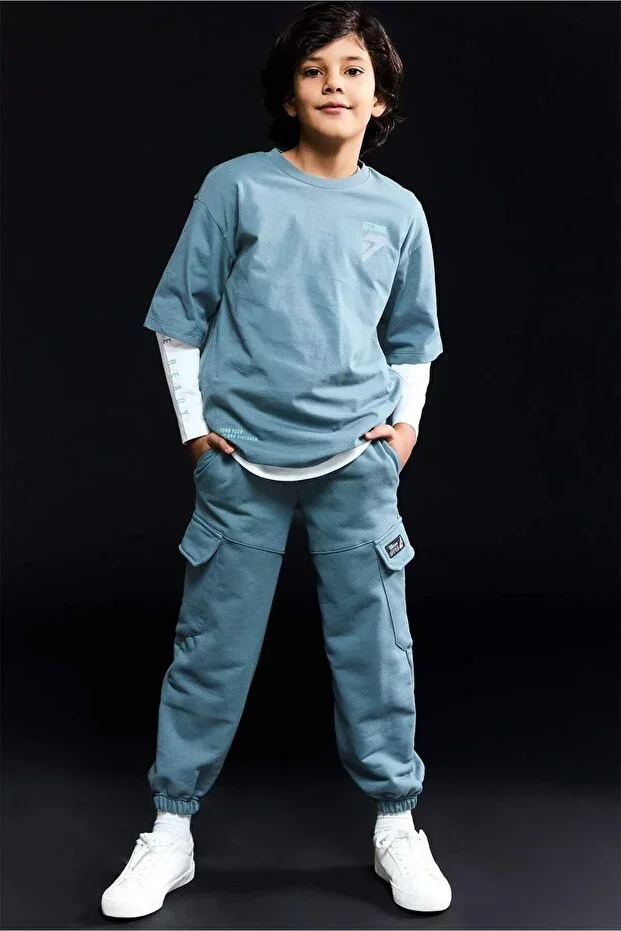 DeFacto Men's Jogger Sweatpants with Elastic Waistband and Cargo Pockets G6152A826SP