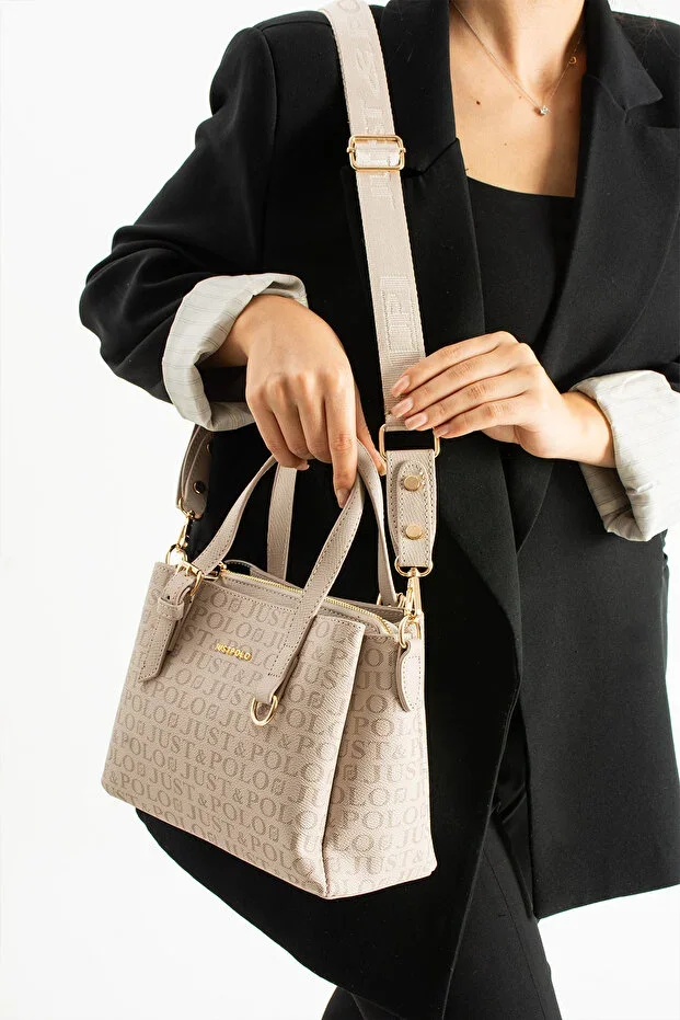 Stone Color WOMEN'S HAND AND SHOULDER BAG NEW SEASON SIZE: HEIGHT 18 CM WIDTH 25 CM