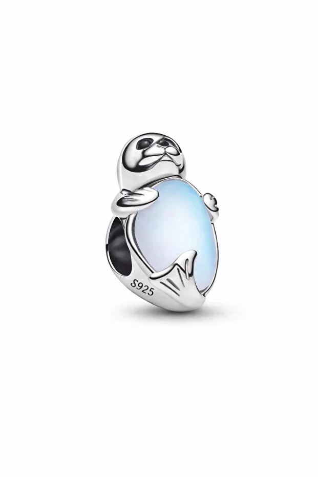 Silver Murano Seal Charm