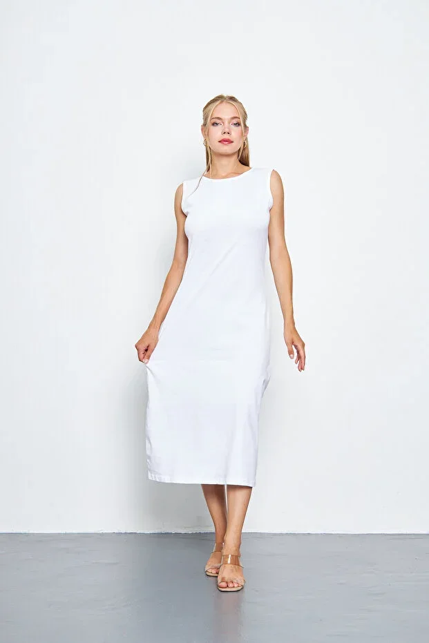 Long Sleeveless Dress Lining 100% Cotton Inner Slip Petticoat Camisole