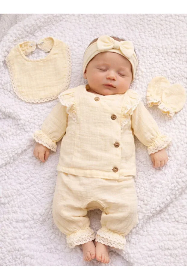 THIN LACE MUSLIN 5 PIECE SET