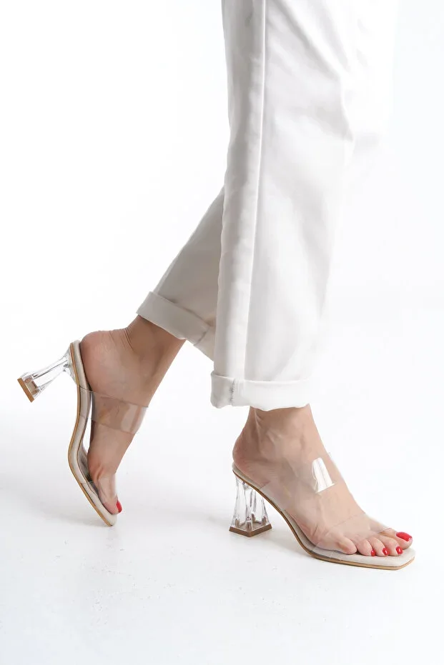 Transparent Classic Heel Transparent Strap Women