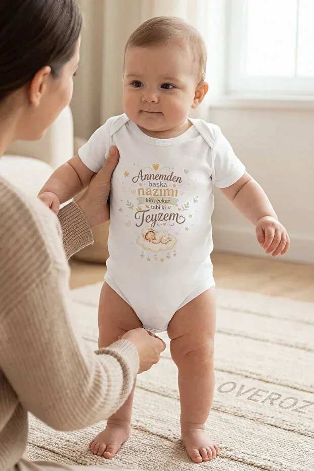 Aunt Printed Baby Bodysuit Boy Girl Baby Bodysuit Snap White Short Sleeve Bodysuit Romper Baby Gift 5683-11