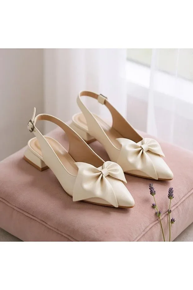 Daily Comfortable Skin Bow Detail Women's Ballet Flats