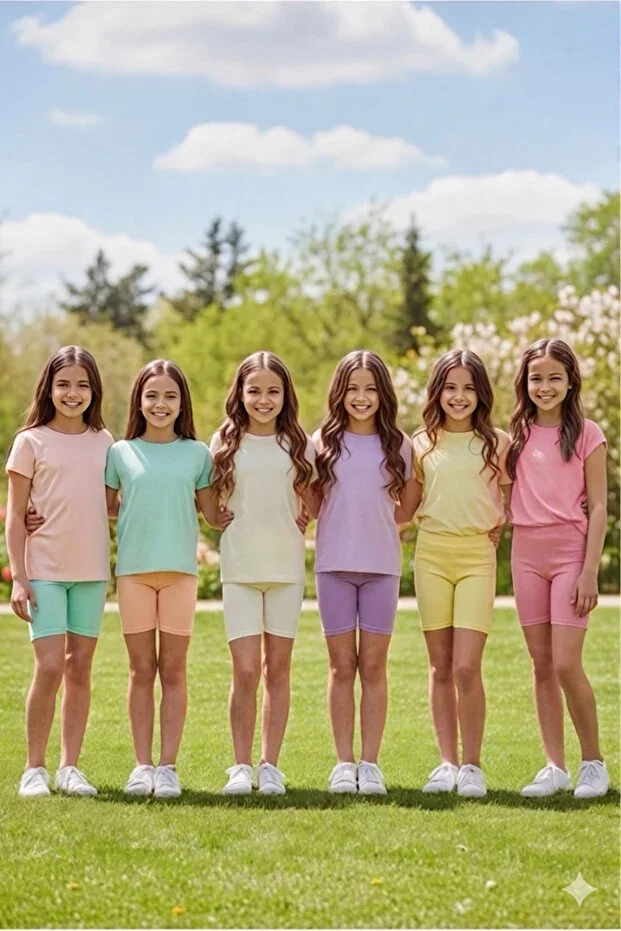 6-Piece Girls' Skirt Underwear Above Knee Cotton Tights - Dondeza & Tutku Sales Store