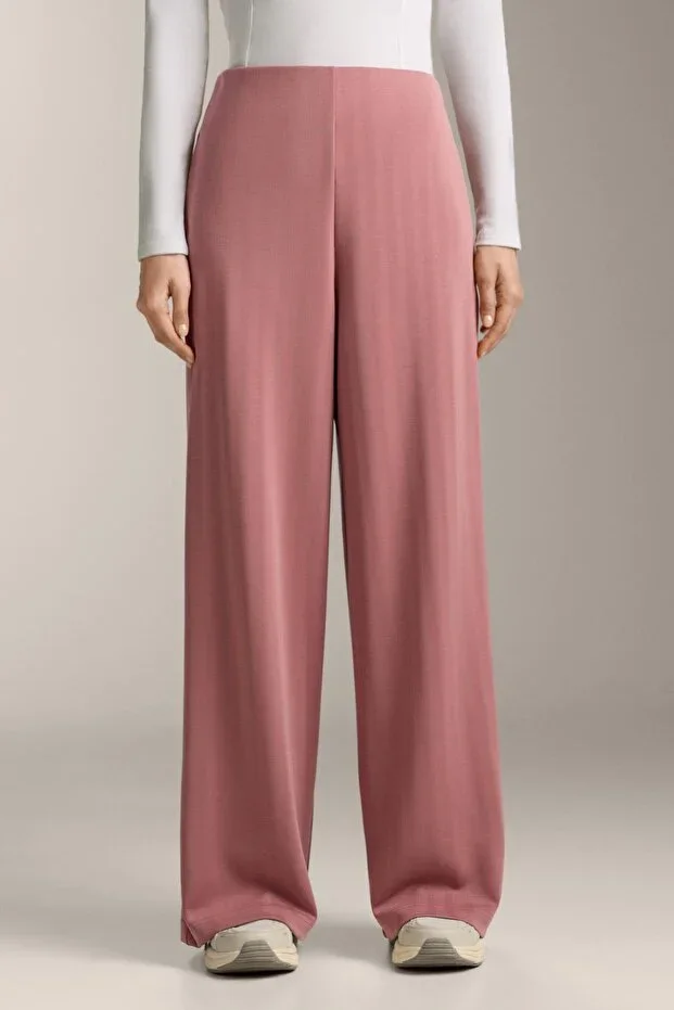 Oysho Super High Rise striped textured trousers