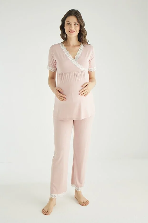 Nursing Suitable Maternity and Pregnancy Pajama Set