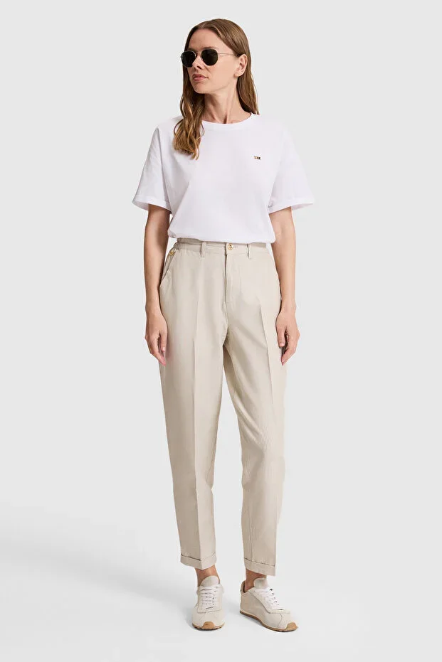 U.S. Polo Assn. Women's Light Khaki Canvas Trousers 50321994-VR183