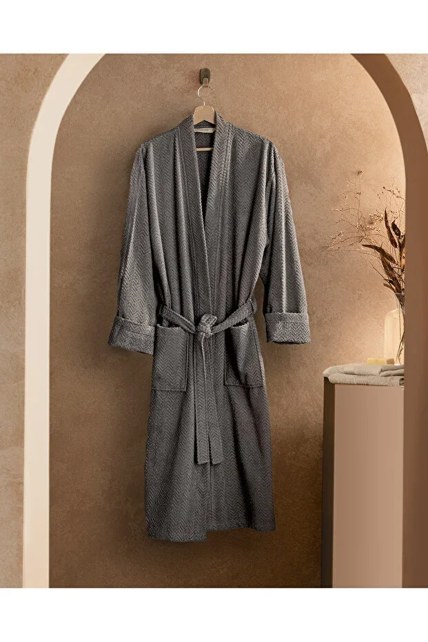 Nicola Kimono Men's 100% Cotton Bathrobe