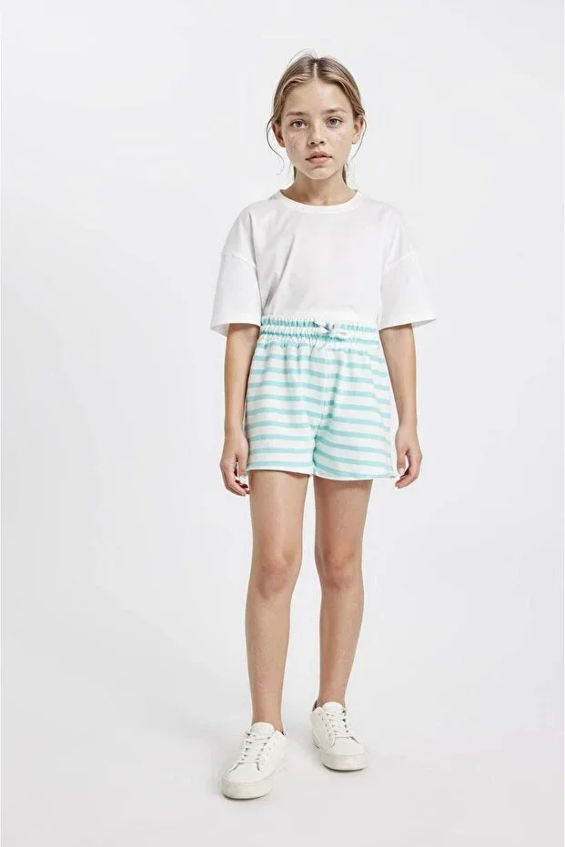 DeFacto Kız Çocuk D0902A824HS Striped Shorts