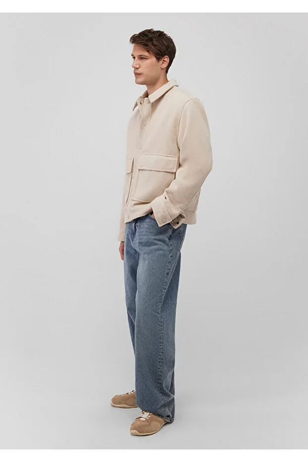 Beige Wool Coat Oversize / Wide Fit 0110241-70134