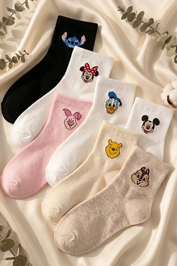 7-Piece Colored College Socks