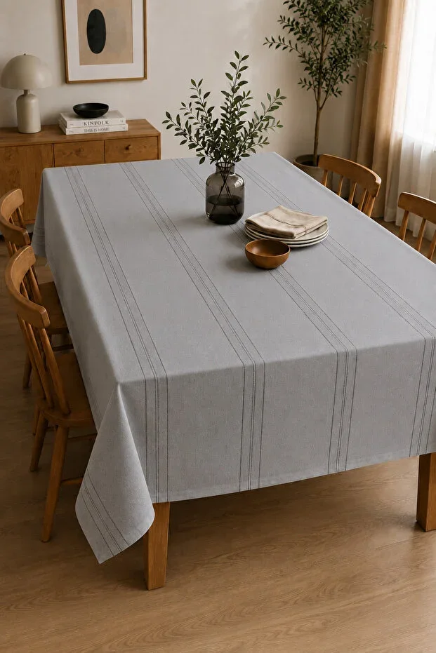 Washable-Jacquard Patterned-Colber-Tablecloth-Stain-Resistant-Modern Striped Decorative-Birthday Living Room and Kitchen Dining Table Cover 160x210