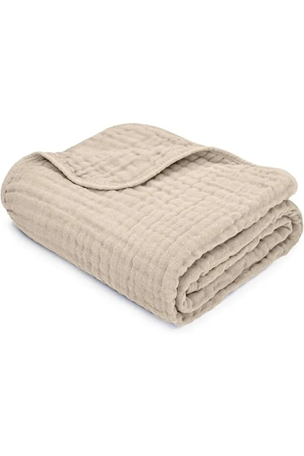 4-Layer Multi-Purpose Muslin Cover & Blanket 100% Cotton, Oeko-tex Certified 80x80 cm