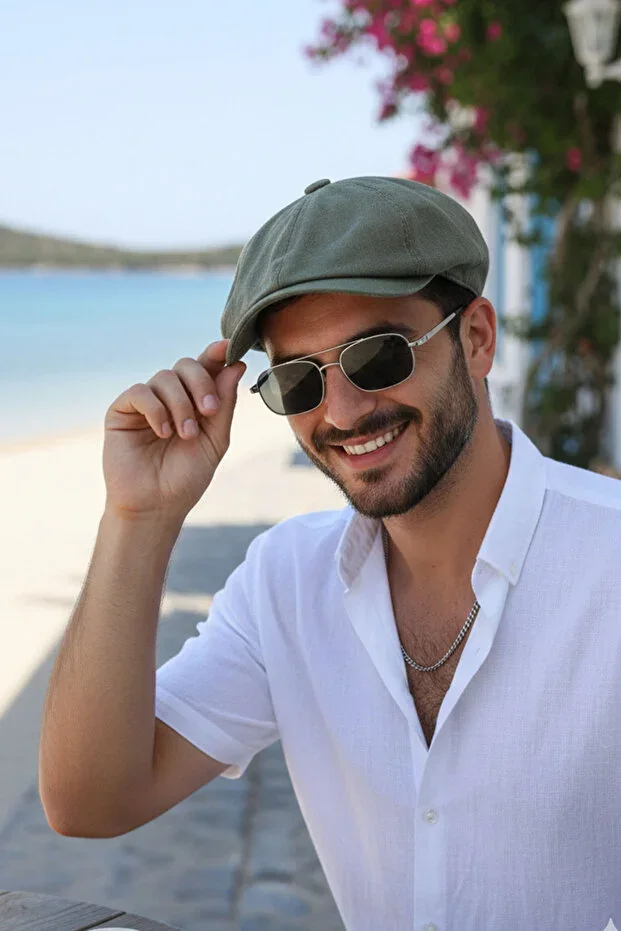 Men's Linen Peaky Blinders Cap - Summer Cotton Newsboy Hat
