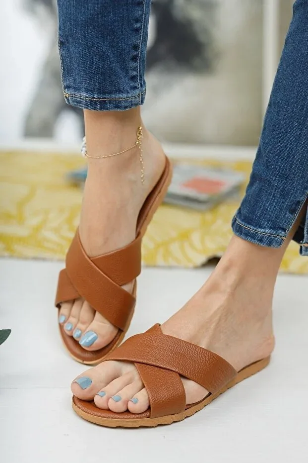 Women's Daily Leather Slipper Sole Dowry Bundle Guest Sea Home Beach Holiday Slipper