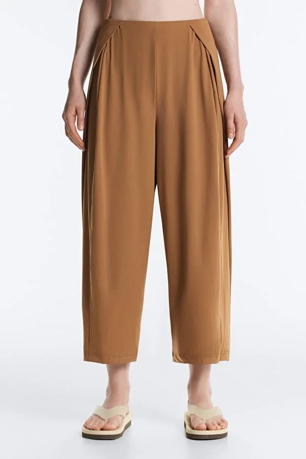 Oysho High rise Light Touch long barrel trousers