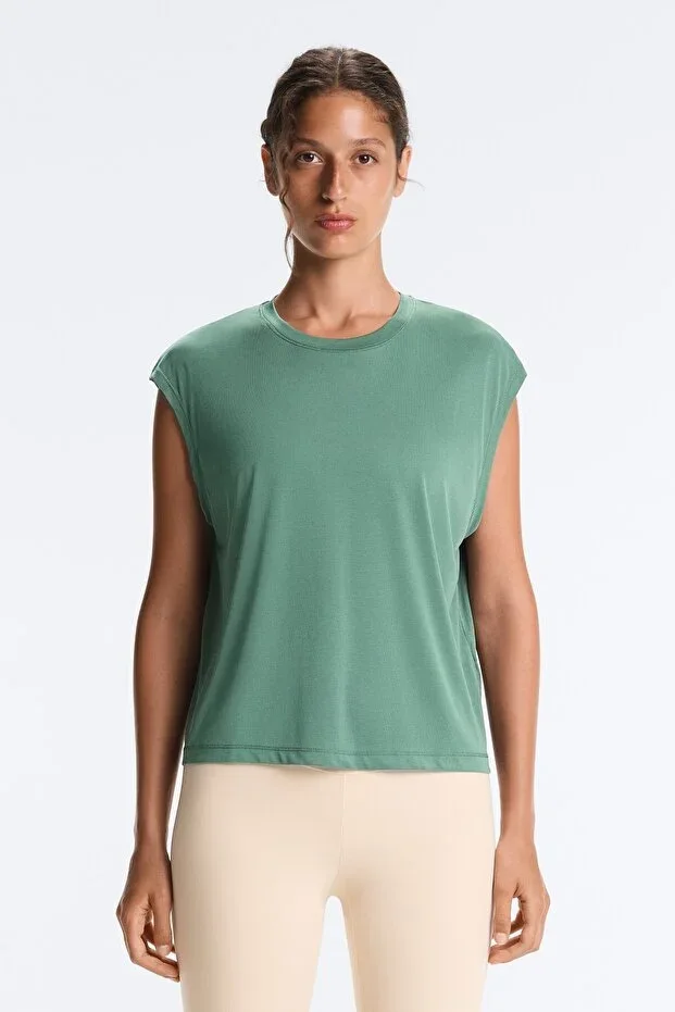 Oysho Sleeveless T-shirt in modal blend