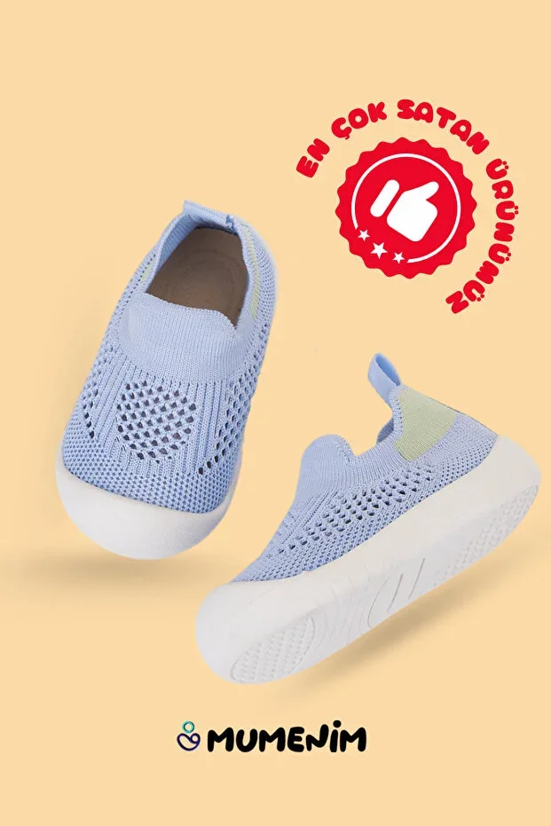 Luuq Baby - Children's Flexible Orthopedic Soft Sole Stylish Blue First Step Sneakers - Sports Sneaker