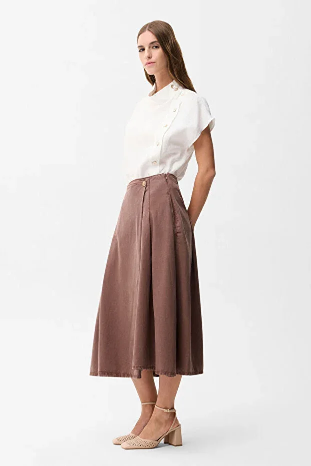 adL Pleated Midi Skirt