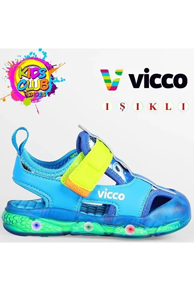 Vicco Live First Step Baby Orthopedic Light-Up Children's Sports Sandal BLUE