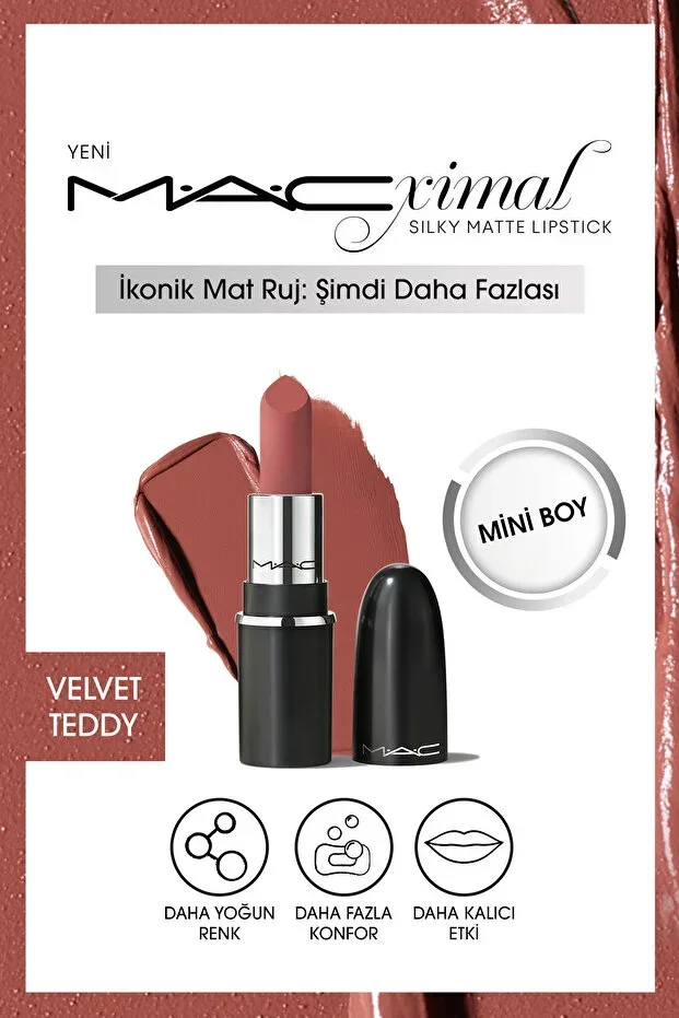 M.A.C ximal Mini Mac Silky Matte Lipstick - Velvet Teddy 1.8g